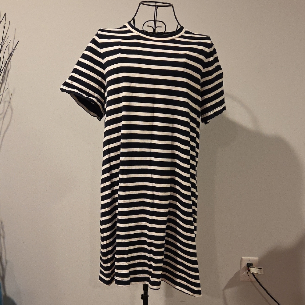 kate spade Black and White Striped Midi Dress